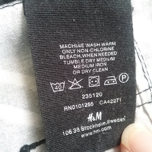 🌞 H&M Black and White Cotton Skirt, 12 - Picture 5 of 6
